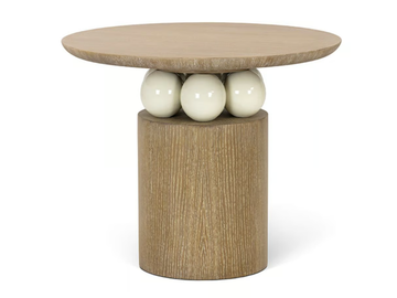 CORINA - Round oak coffee table by JOSÉ LEITE DE CASTRO - view 2